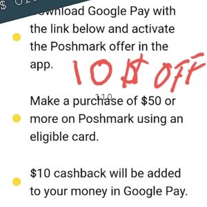 Get $10 off. 50$ and under is firm unless bundled (2 or more items which)